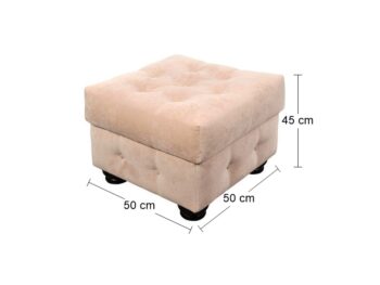 Taburetka CHESTERFIELD vyniká svojím nevšedným dizajnom a jedinečným spracovaním. Futuristický a moderný vzhľad umocňuje dekoratívne prešitie. Rozmery taburetky sú (ŠxHxV): 50x50x45 cm. Vnútro sedacej časti tvoria pružiny Bonellového typu, ktoré zabezpečujú kvalitné, komfortné a dlhodobo pružné…