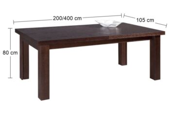 PYKA Kuba II 200/400 rozkladací jedálenský stôl drevo D16 – Obrázok 2