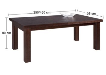 PYKA Kuba II 250/450 rozkladací jedálenský stôl drevo D16 – Obrázok 2