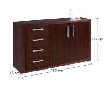 PYKA Remi 6SL 2DPE 180 komoda drevo D16 – Obrázok 2