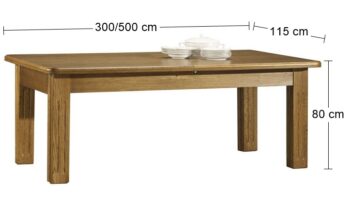 PYKA Stol 300/500 rozkladací konferenčný stôl drevo D3 - Image 2