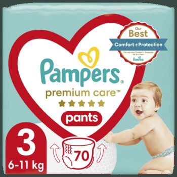 Pampers Plienky Premium Care Pants 70 ks, veľkosť 3
