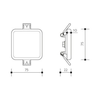 Panlux PN14300010 Podhľadové LED svietidlo Downlight Square 6 W, prírodná biela