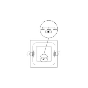 Panlux PN22400005 Podhľadové LED svietidlo Downlight CCT Square biela, 6 W