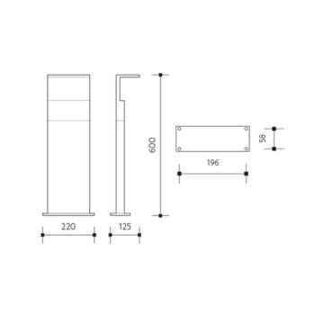 Panlux PN42300007 Záhradné LED svietidlo Natura antracit, 12 W