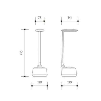 Panlux Stolná LED lampa Moana Music s bluetooth reproduktorom biela, 6 W