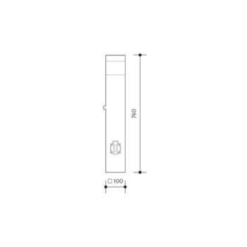 Panlux VOO-E14 Záhradné svietidlo Gard antracit, 76 cm