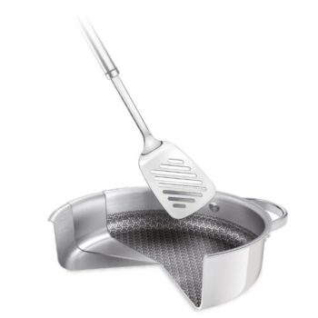 Panvica hlboká SteelCRAFT s pokrievkou ø 24 cm, 2 úchyty, 24 cm