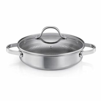 Panvica hlboká SteelCRAFT s pokrievkou ø 24 cm, 2 úchyty, 24 cm