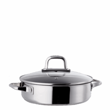 Panvica na zapekanie Saturn s veľkorysým priemerom až 26 cm vyniká najmä vďaka unikátnej technológii vnútornej povrchovej úpravy. Ide o ILAG XERADUR 2 s metalickým efektom, ktorý je vysoko odolný voči oderom a korózii. Test priľnavosti dokázal, že vajíčka sa nepripálili ani pri teplote 300 °C, čo ocenia začínajúce kuchárky aj skúsení majstri. Séria Saturn je navrhnutá v nadčasovom dizajne s veľkými praktickými rúčkami, vhodná na všetky typy varných dosiek,, vyrobená z kvalitných materiálov, ktoré obstoja aj pri častom používaní a umývaní. Možné vkladať do rúry pri teplote max 220 °C a tiež do umývačky riadu. Súčasťou je aj pokrievka zo skla, s parným ventilom a veľkou úchytkou so silikónovým tesnením. Pre riziko preniknutia vody, odporúčame pokrievku umývať manuálne.