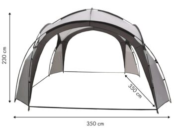 Pavilónový stan na záhradný piknik 3,5 x 3,5 m sivý
