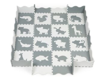 Penová podložka pre deti  151 x 151 cm - puzzle zvieratka