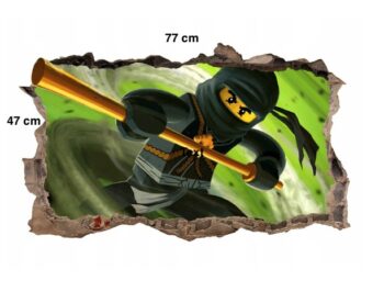 Perfektná detská dekoračná nálepka NINJA GO 120 x 74 cm
