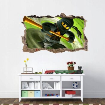 Perfektná detská dekoračná nálepka NINJA GO 120 x 74 cm