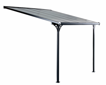 Pergola 436 x 305 cm (čierna + transparentná polykarbonát)