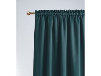 Petrolejovo zelený zatemňujúci záves na riasiacu pásku 140 x 250 cm
