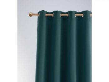 Petrolojovo zelený zatemňujúci záves na kruhy 140 x 250 cm
