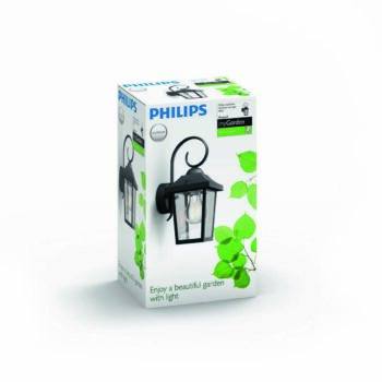 Philips 17236/30/PN Buzzard Vonkajšie nástenné svietidlo 29 cm, čierna