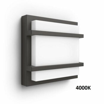 Philips 17394/93/P3 Petronia Vonkajšie nástenné LED svietidlo 19 cm, antracit