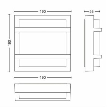 Philips 17394/93/P3 Petronia Vonkajšie nástenné LED svietidlo 19 cm, antracit