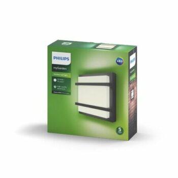 Philips 17394/93/P3 Petronia Vonkajšie nástenné LED svietidlo 19 cm, antracit