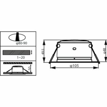 Philips 8719514494602 podhľadové LED svietidlo Diamond 1x 2,2 W 360lm 3000K