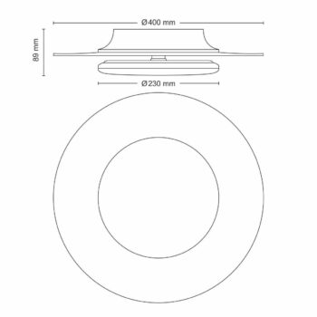 Philips 8720169195196 stropné LED svietidlo Garnet, čierna, 1x 30 W 3100lm 2700K IP20