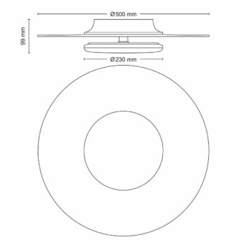 Philips 8720169195271 stropné LED svietidlo Garnet, čierna, 1x 40 W 4200lm 2700K IP20