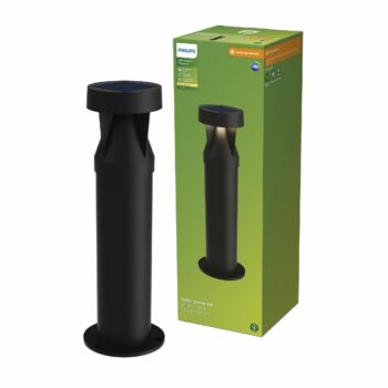 Philips Avery vonkajšie solárne stĺpové LED svietidlo čierna, 1,8 W, 200 lm, 2700 K