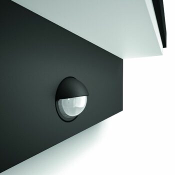 Philips Bustan UltraEfficient vonkajšie nástenné​ svietidlo so senzorom LED 3,8 W 4000K, antracit