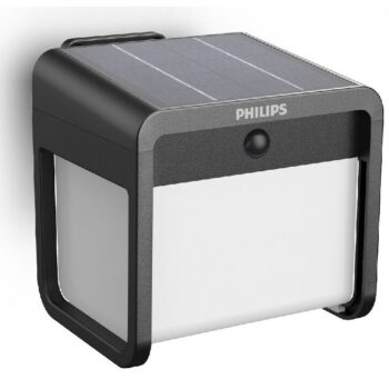 Philips Ezra UltraEfficient solárne LED svietidlo, senzor, čierna, 1,8 W, 250/25 lm, 3000 K