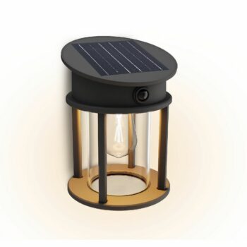 Philips Geri UltraEfficient solárne LED okrúhle svietidlo so senzorom antracit, 3,2 W, 500 lm, 2700 K