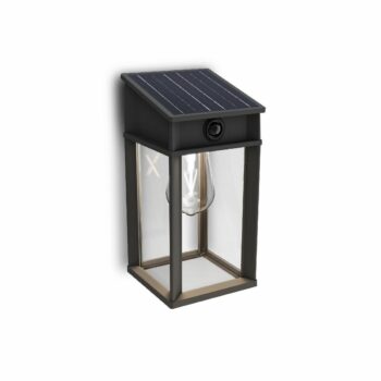 Philips Geri UltraEfficient solárne LED svietidlo so senzorom antracit, 3,2 W, 500 lm, 4000 K