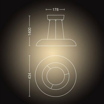 Philips Hue 40233/30 / P6 LED závesný luster Amaze 1x39W | 2200-6500K - Bluetooth, s diaľkovým ovládaním