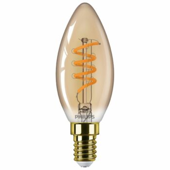 Philips LED filament žiarovka E14 B35 2,5W (15W) 1800K stmievateľná, jantárová
