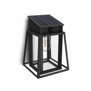 Philips Lysin UltraEfficient solárne LED svietidlo so senzorom čierna, 3,2 W, 500 lm, 2700 K