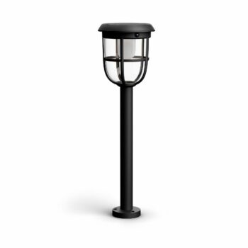Philips Radii UltraEfficient solárne vonkajšie stĺpikové LED svietidlo 1,3 W 3000K 60 cm, čierna