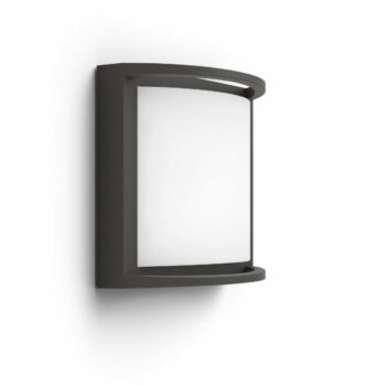 Philips Samondra UltraEfficient vonkajšie nástenné LED svietidlo 3,8 W 2700K, antracit