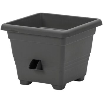 Plastia Kvetináč samozavlažovací Bergamot - 25x25 cm antracit, 25 x 25 cm