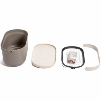 Plastia Nádoba na bioodpad s rámčekom a sáčkami, taupe, 3,1 l