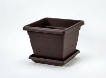 Plastia Podkvetináč Lotos 60 x 60, čokoláda
