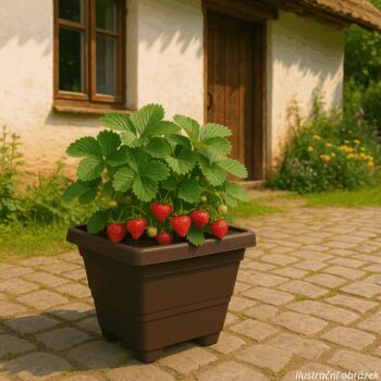 Plastia Samozavlažovací kvetináč Bergamot, čokoláda, 60 x 60, 60 x 60 cm