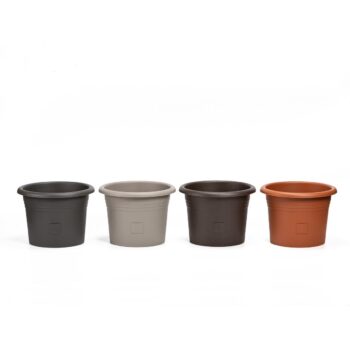 Plastia Samozavlažovací kvetináč Narza pr. 25 cm, antracit, pr. 25 cm