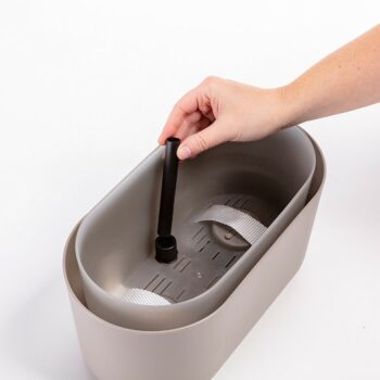Plastia Samozavlažovací kvetináč Tolita hnedá, 31 x 16 cm