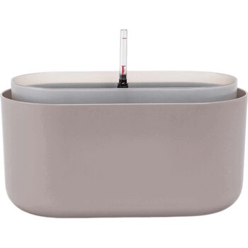 Plastia Samozavlažovací kvetináč Tolita hnedá, 31 x 16 cm