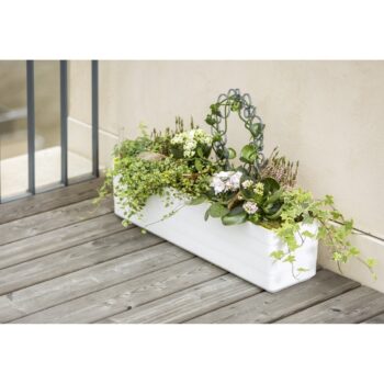 Plastia Samozavlažovací truhlík Berberis 60, biela + zelená, 60 cm