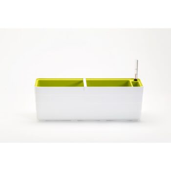Plastia Samozavlažovací truhlík Berberis 60, biela + zelená, 60 cm