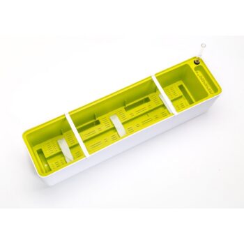 Plastia Samozavlažovací truhlík Berberis 80, biela + zelená, 80 cm