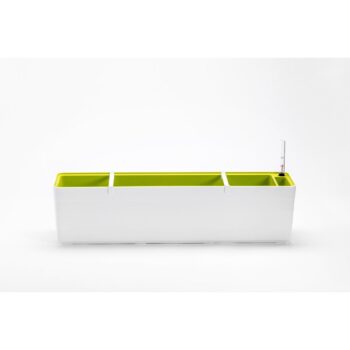 Plastia Samozavlažovací truhlík Berberis 80, biela + zelená, 80 cm
