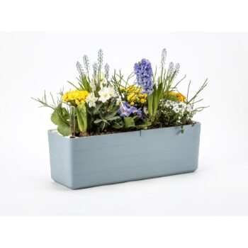 Plastia Samozavlažovací truhlík Berberis 80, sivomodrá + biela, 80 cm